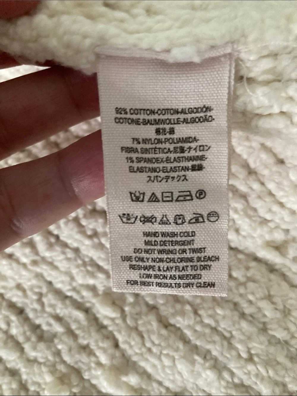 Free People Cream Open-Front Chunky Knit Cardigan